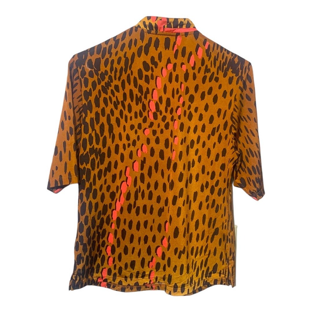 Jamie Sadock sz Small Animal Print Vibrant Rare Golf Shirt ! Excellent!